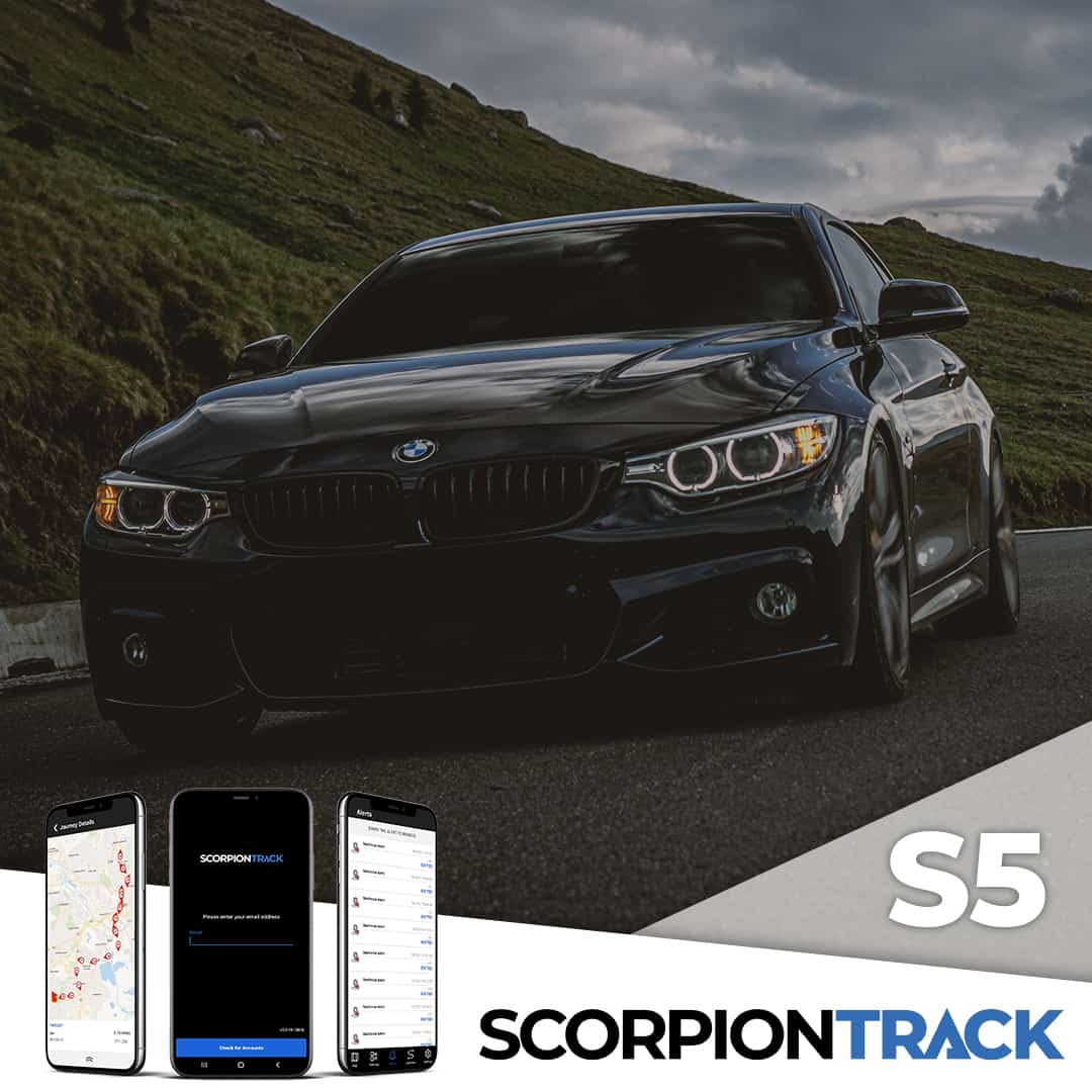 BMW vehicle with Scorpion S5 insurance-approved GPS tracking system