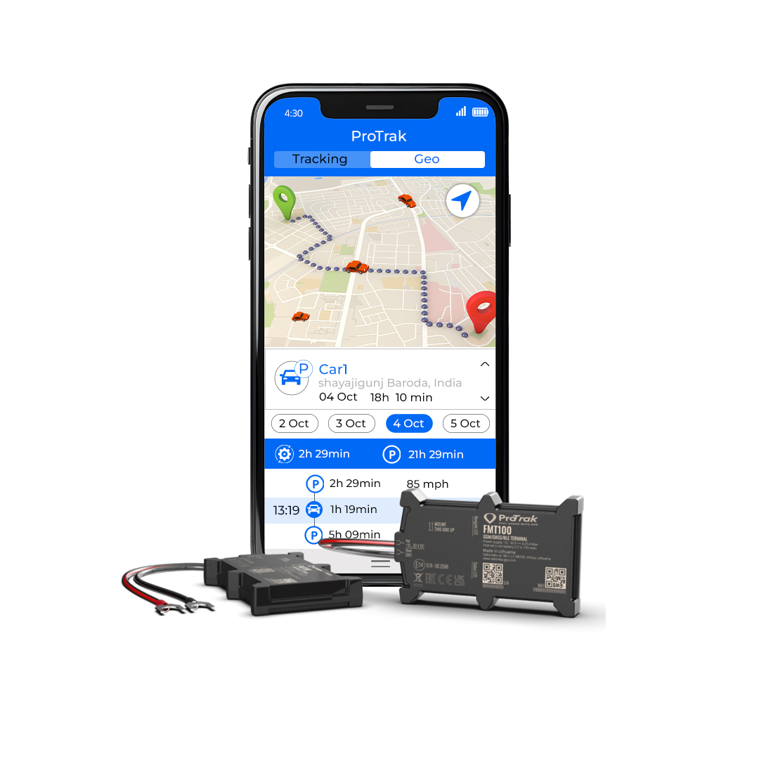FMT100 GPS tracker with ProTrak mobile tracking app